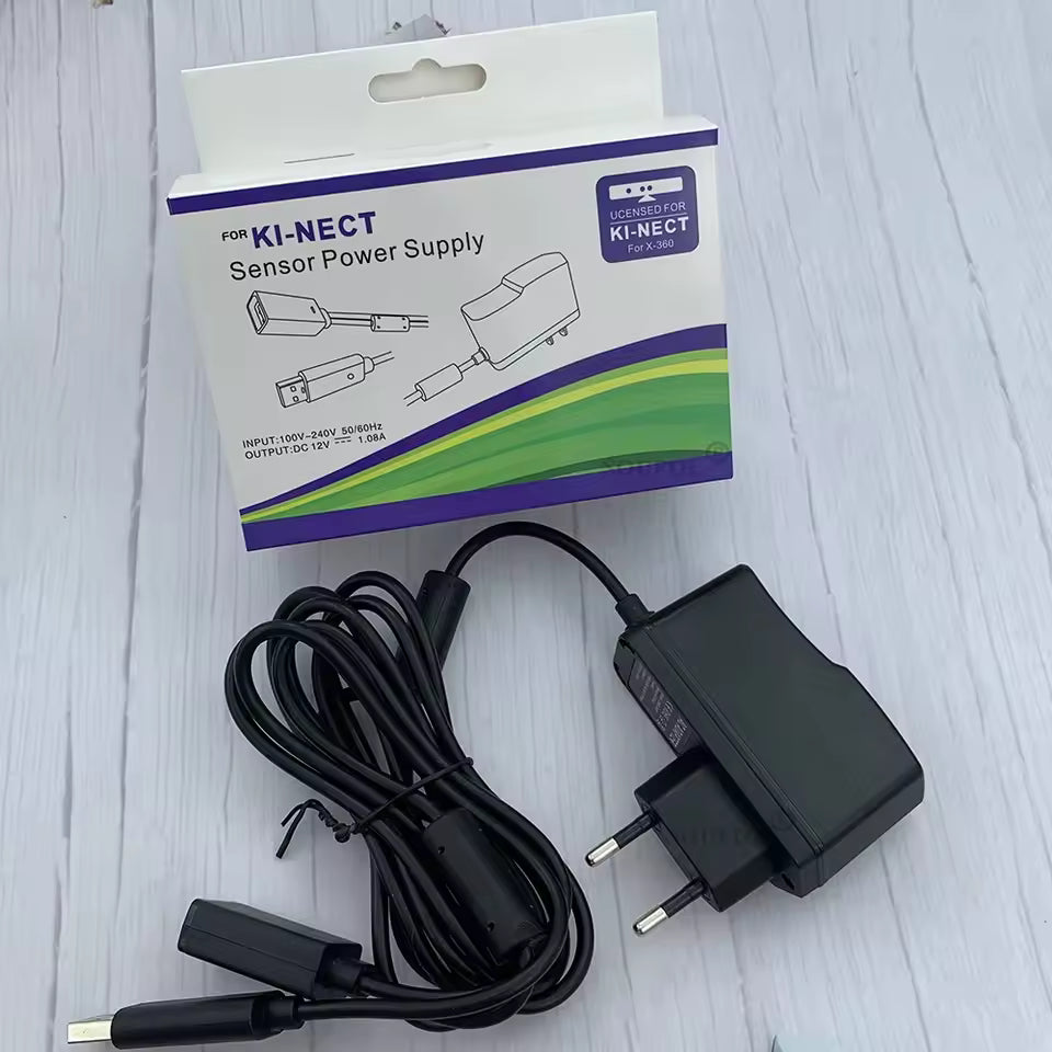 مستشعر كاميرا Xbox 360 Kinect (مستعمل) مع محوّل USB – بديل لكاميرا العمق ثلاثية الأبعاد