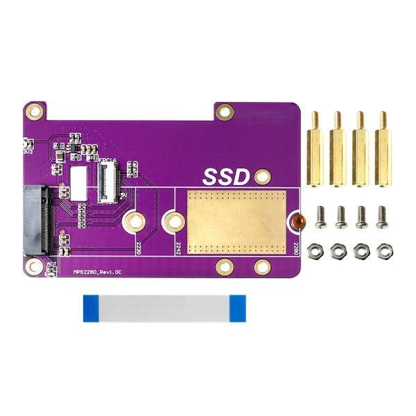 Raspberry Pi 5 NVMe Hat PCIe to M.2 2280 SSD - Dev Boards Market