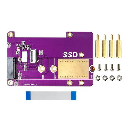 Raspberry Pi 5 NVMe Hat PCIe to M.2 2280 SSD - Dev Boards Market